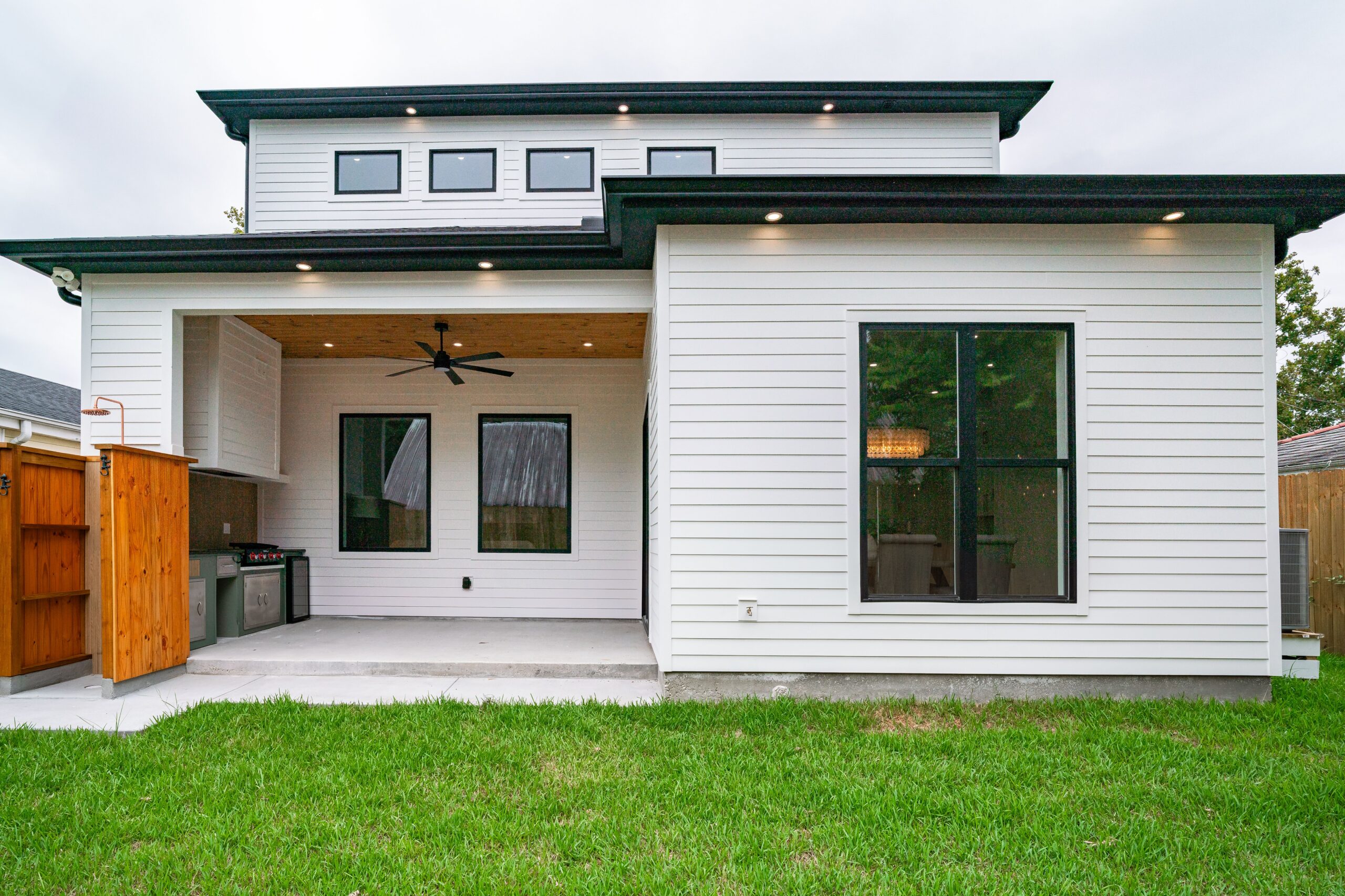 Exterior house fresh paint angle