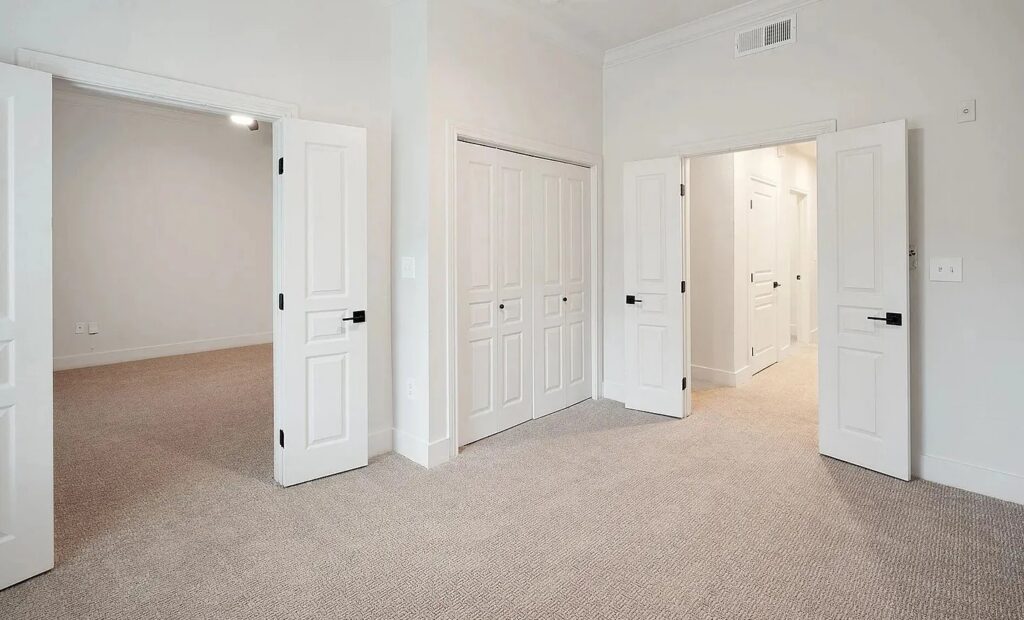 Freshly painted apartment interior room